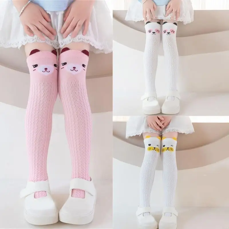 

Q22D Fashionable Girls Long Tube Socks Comfortable Infants Toddler Socks 3-10Y Kids Stockings Easily Pair with Outfits