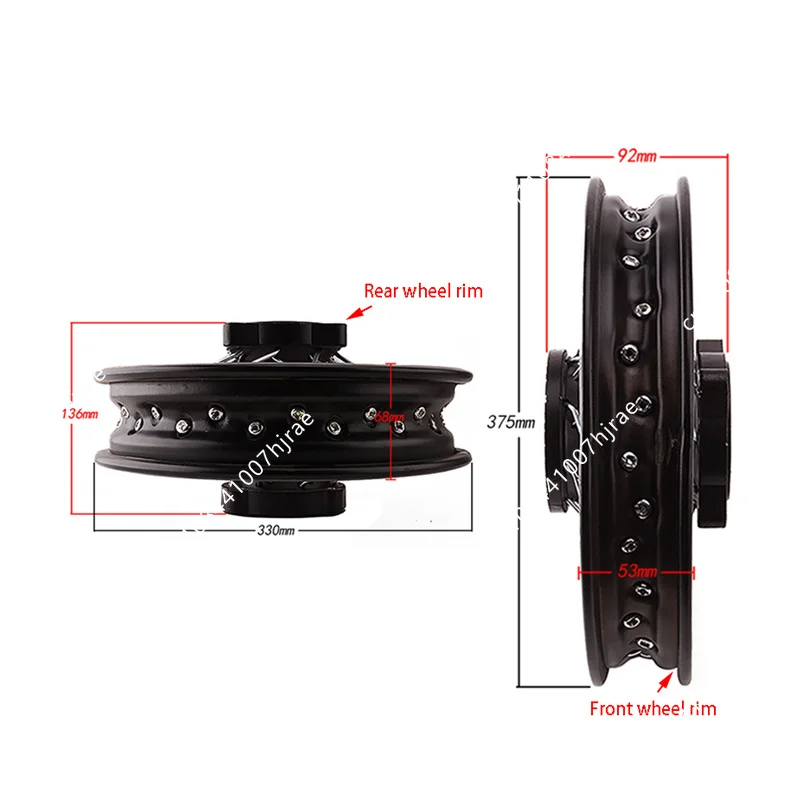 1.40x14 Inch Front Wheel Rim Hub Suitable For 10 Inch Tire Off Road Dirt Bike Motorcycle Replacement Parts