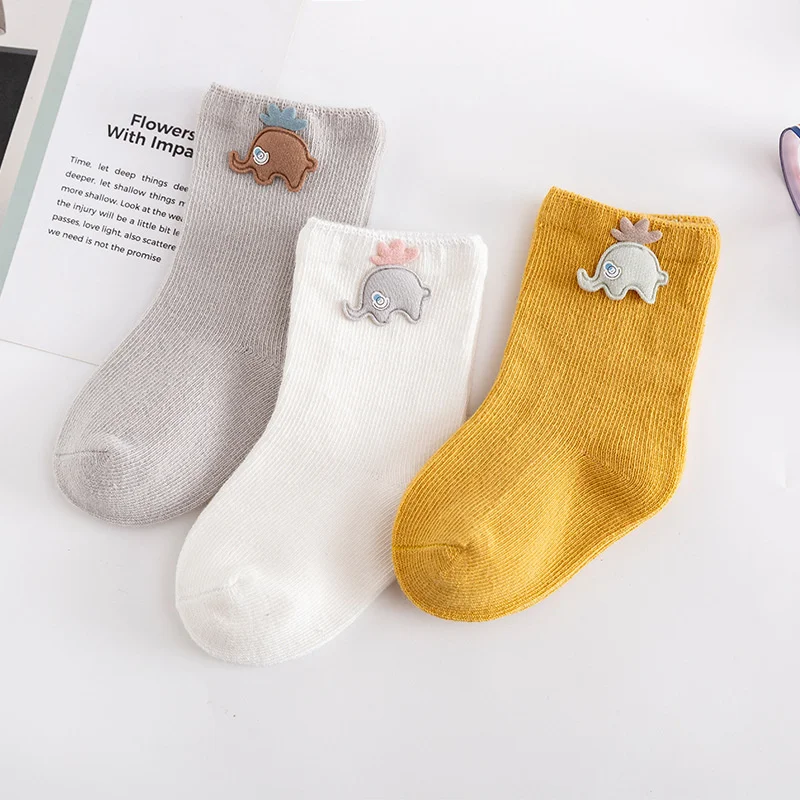 Lawadka 3Pairs/set Baby Socks For Girls Boys Cotton Infant Boy Girl Children\'s Sock Casual Soft Toddler Newborn Socks For Kids