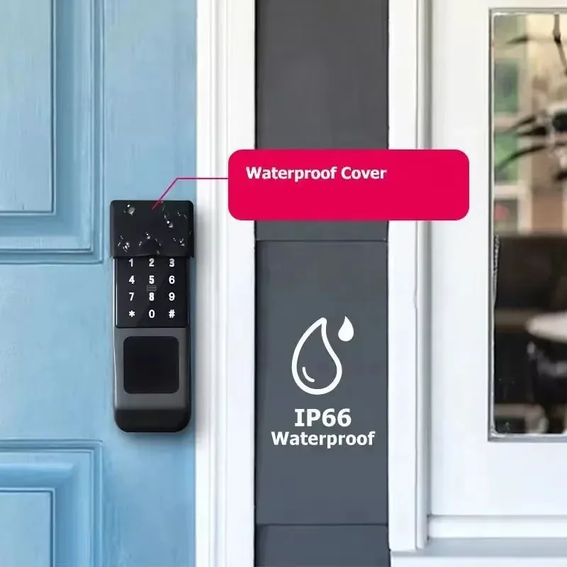 Waterproof Tuya Wifi Smart Lock Double Fingerprint Lock APP Remote Control Biometric Digital Code Outdoor Electronic Door Lock