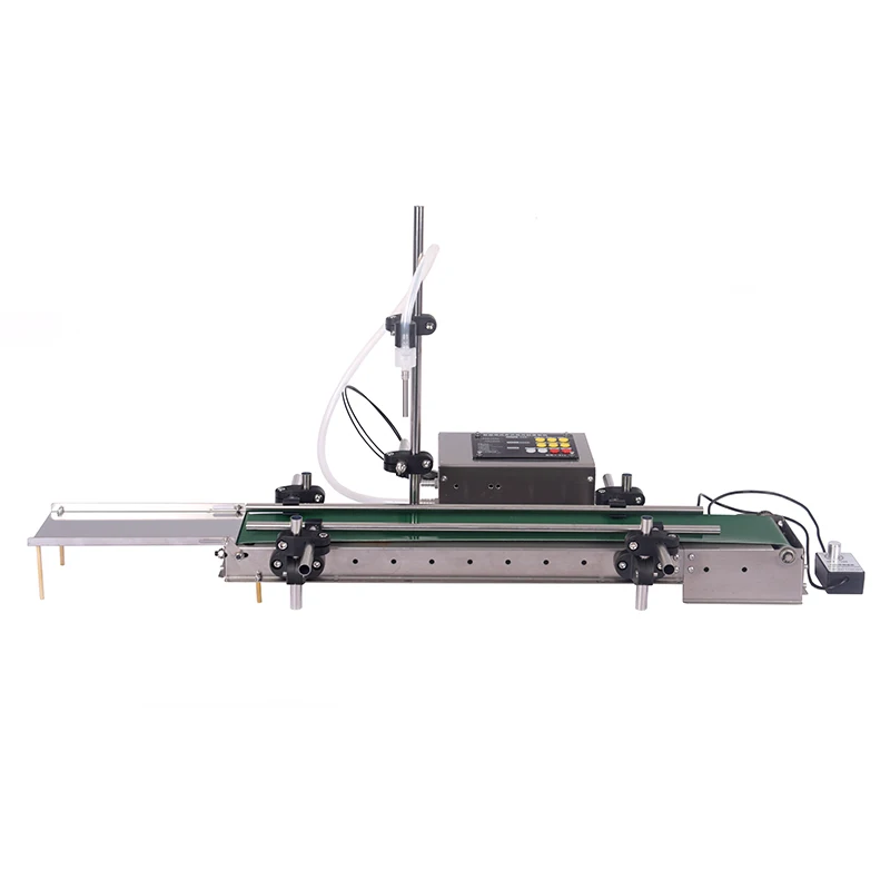 Semi Automatic Conveyor Belt Digital Water Beverage Juice Small Bottle Quantitative Liquid Filling Machine