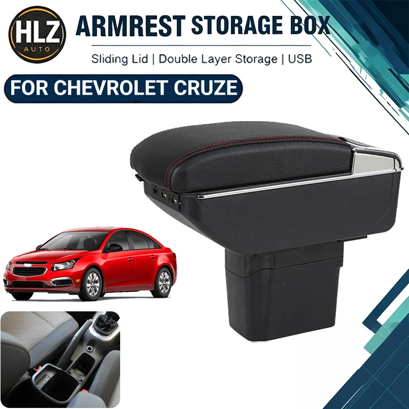 Подлокотник-органайзер для Chevrolet Cruze с подстаканником, без сверления, для центральной консоли, деталь для дооснащения автомобиля
