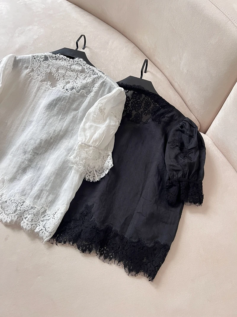 Cardigan in Cotone e Lino con Scollo a V Traforato, Top Estivo Leggero e Traspirante da Donna, Capospalla Stile Fatato