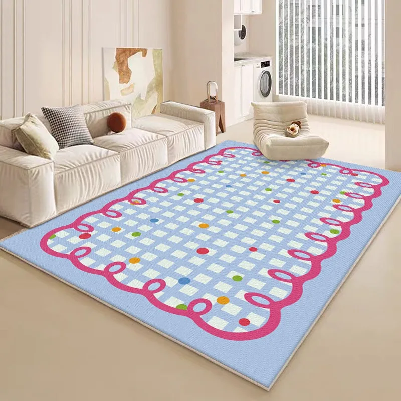 Yellow Living Room Carpet Large Size Bedroom Bedside Floor Mat Soft Fluffy Rug Girl Cute Sweet Carpets Home Decoration Rugs