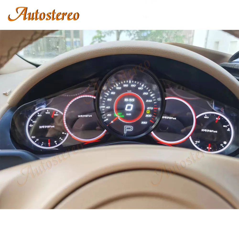 Digital Cluster Virtual Cockpit For Porsche Cayenne 2010-2017 Car Multimedia Player Odometer Dashboard Speed Meter Screen 12.3