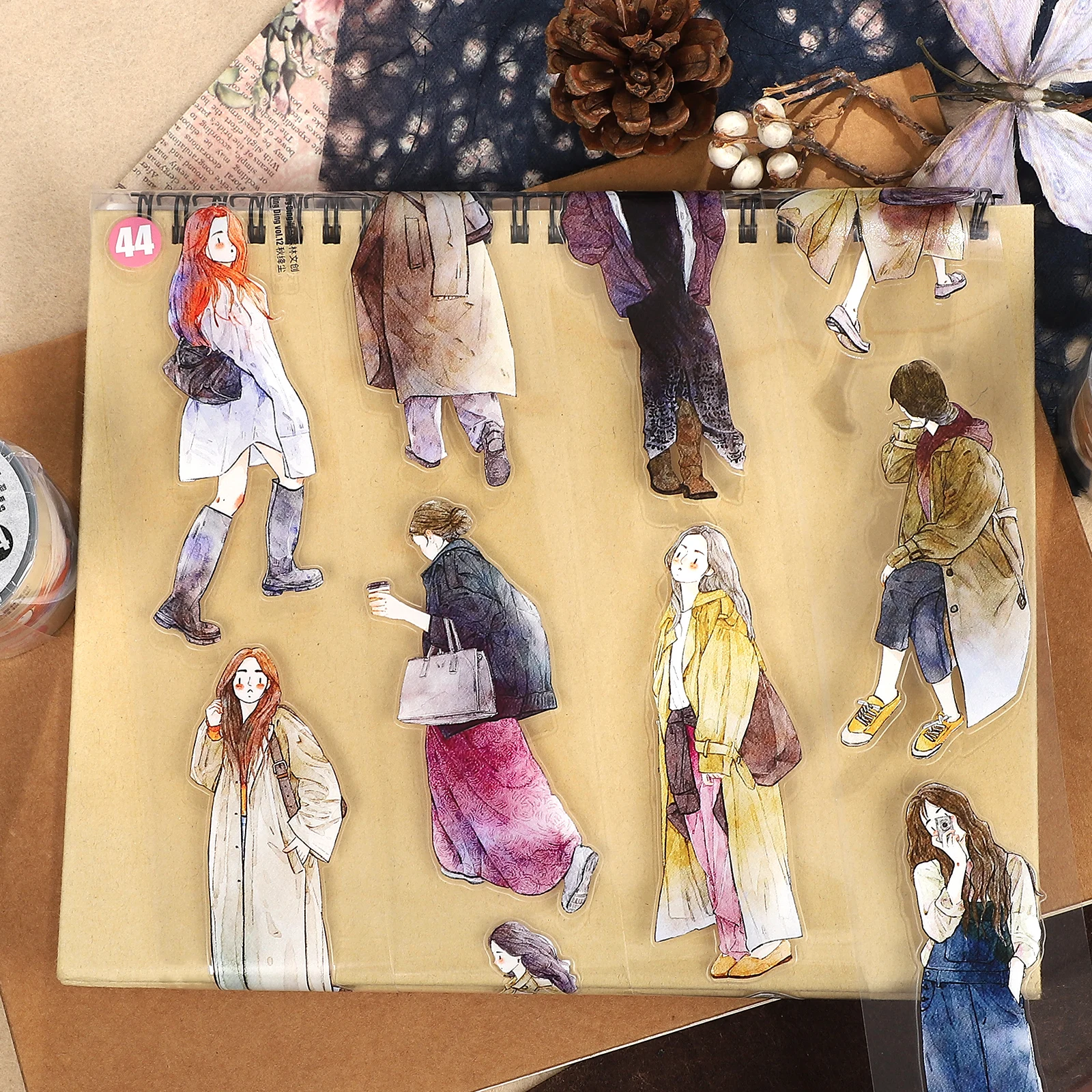 

50 мм * 10 м Kawaii Girl персонаж пейзаж ПЭТ лента креативный DIY материал для журнала коллаж канцелярские принадлежности для скрапбукинга