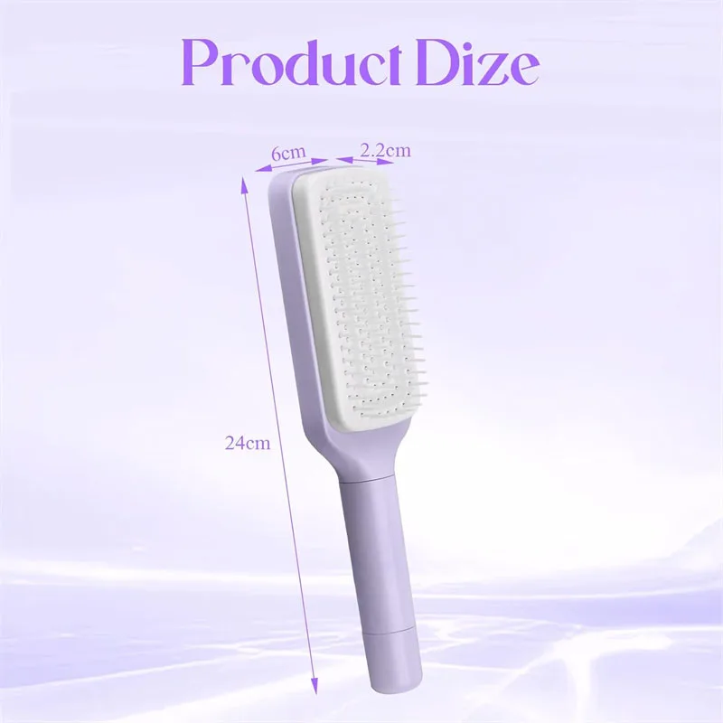 Self-Cleaning Scalp Massage Comb Retractable Rotating Lifting Self-Cleaning Hairbrush Airbag Massage Brush Anti-static Hair Comb
