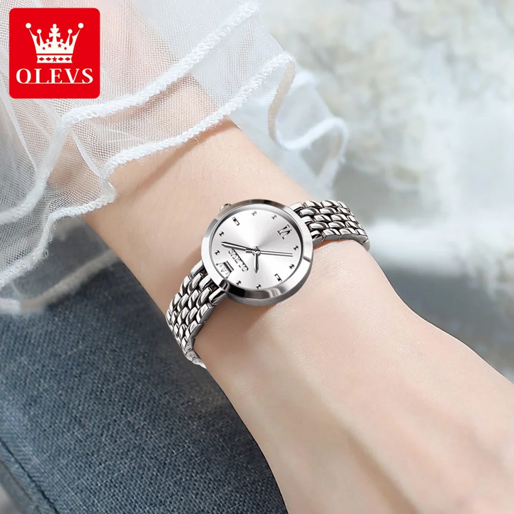 OLEVS 9992 Women Watch Quartz Simple Elegant Golden Wristwatch Ladies Waterproof Stainless steel Women\'s Watch Relógio Feminino