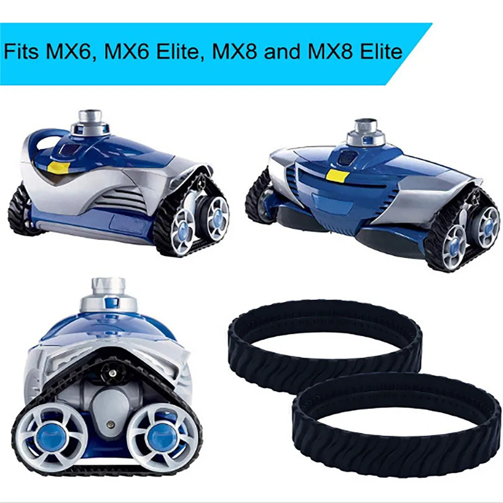 2pcs Anti-Slip Pool Cleaning Robot Tire For Zodiac MX8 Elite/ MX6 Elite/ MX8/ Mx6 Replacement Cleaning Tyre