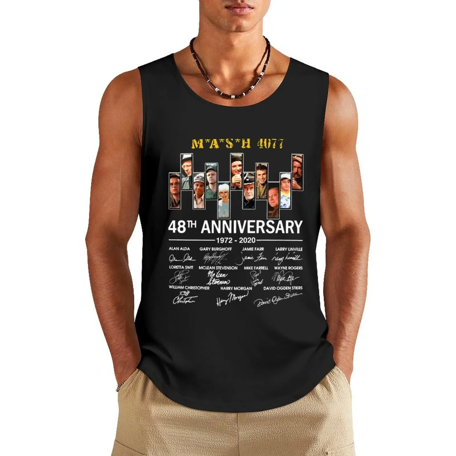 

MASH 4077 48Th Anniversary Tank Top Top T-shirt sports plain t-shirt gym men