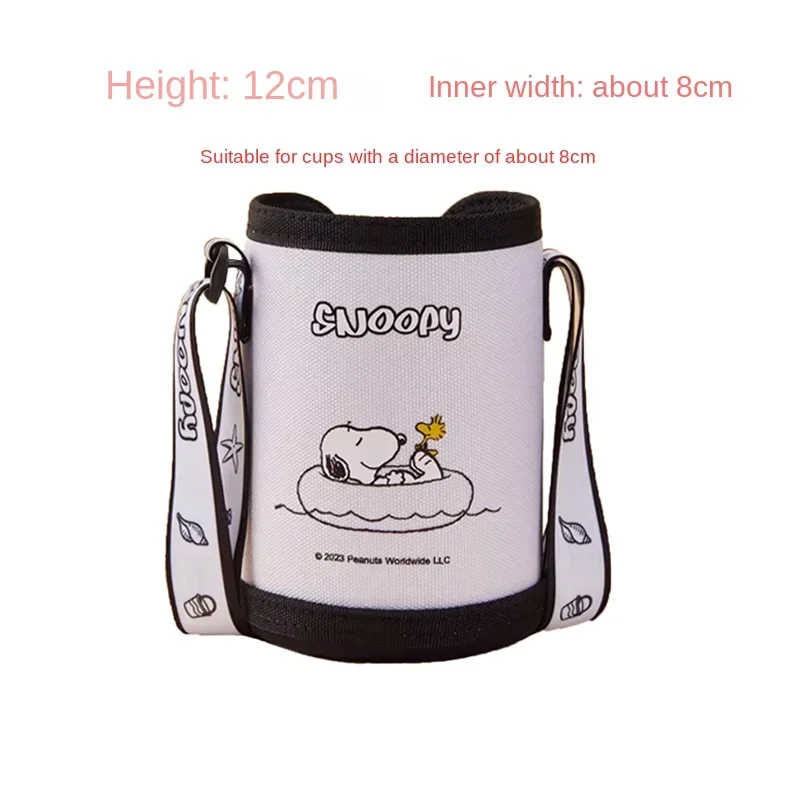 Snoopy Portable Neoprene Vacuum Cup Sleeve Water Bottle Cover Cartoon Kids Insulator Sleeve Bag Glass Bottle Case Pouch Accessor