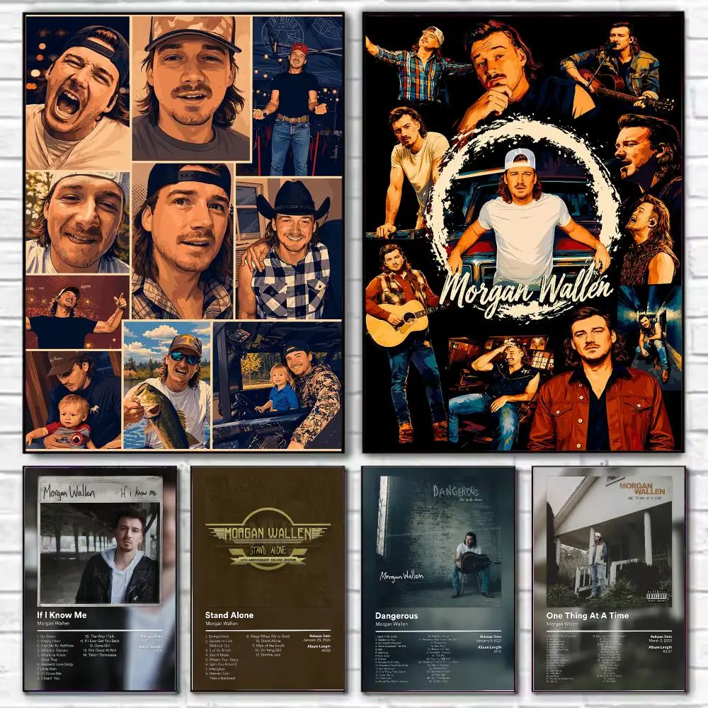 Singer Morgan Wallen Album Poster Stylish Wall Art Print for Living Room Bedroom Study Office Café Home Decor Modern Gift