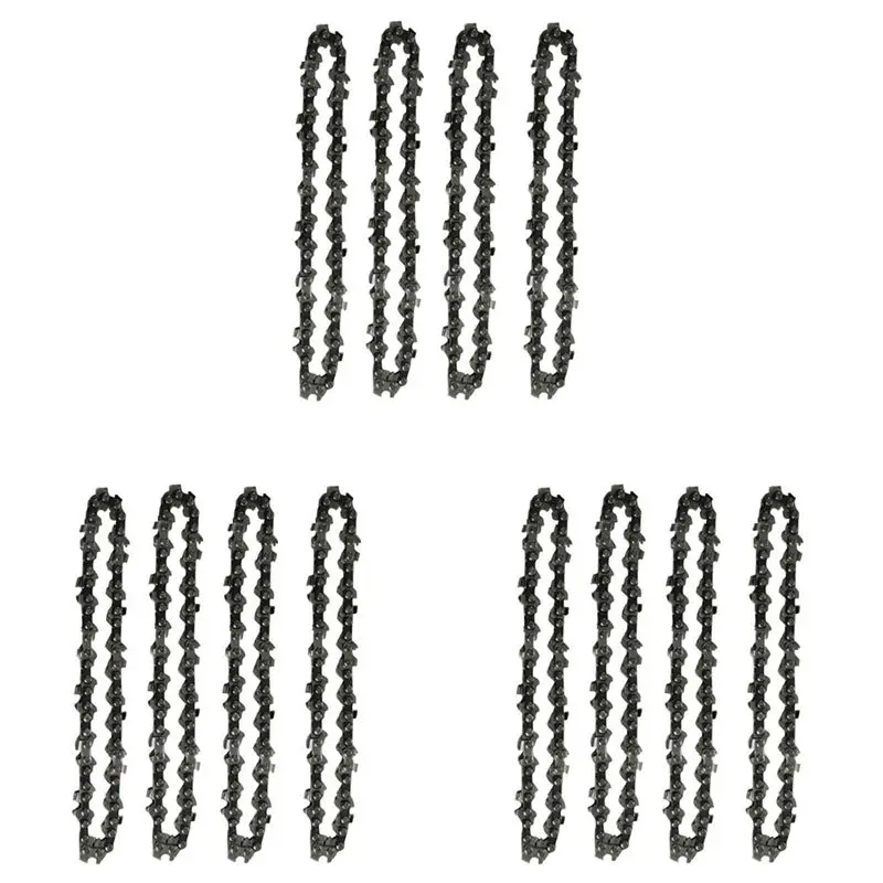 

N84R 12Pcs Mini Chainsaw Chain 4 Inch Guide Saw Chain 1/4 LP Pitch, 28 Sections For Electric Protable Handheld Chain Saw