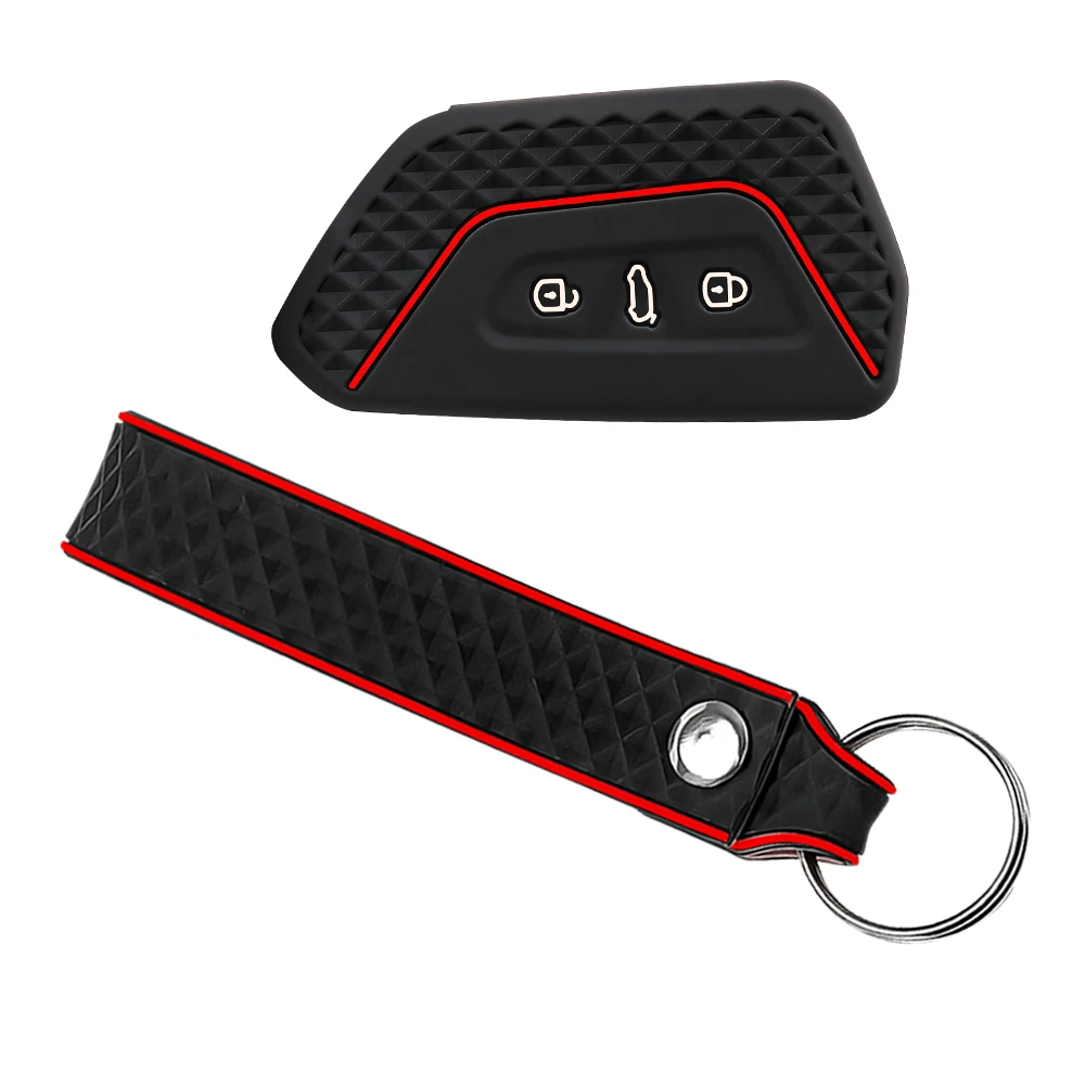 Silicone Car Fob Key Cover Case Accessories for VW Golf 8 GTI 2023 ID 4 Seat Leon Cupra Formentor Skoda Octavia A8 Mk8 2020-2022