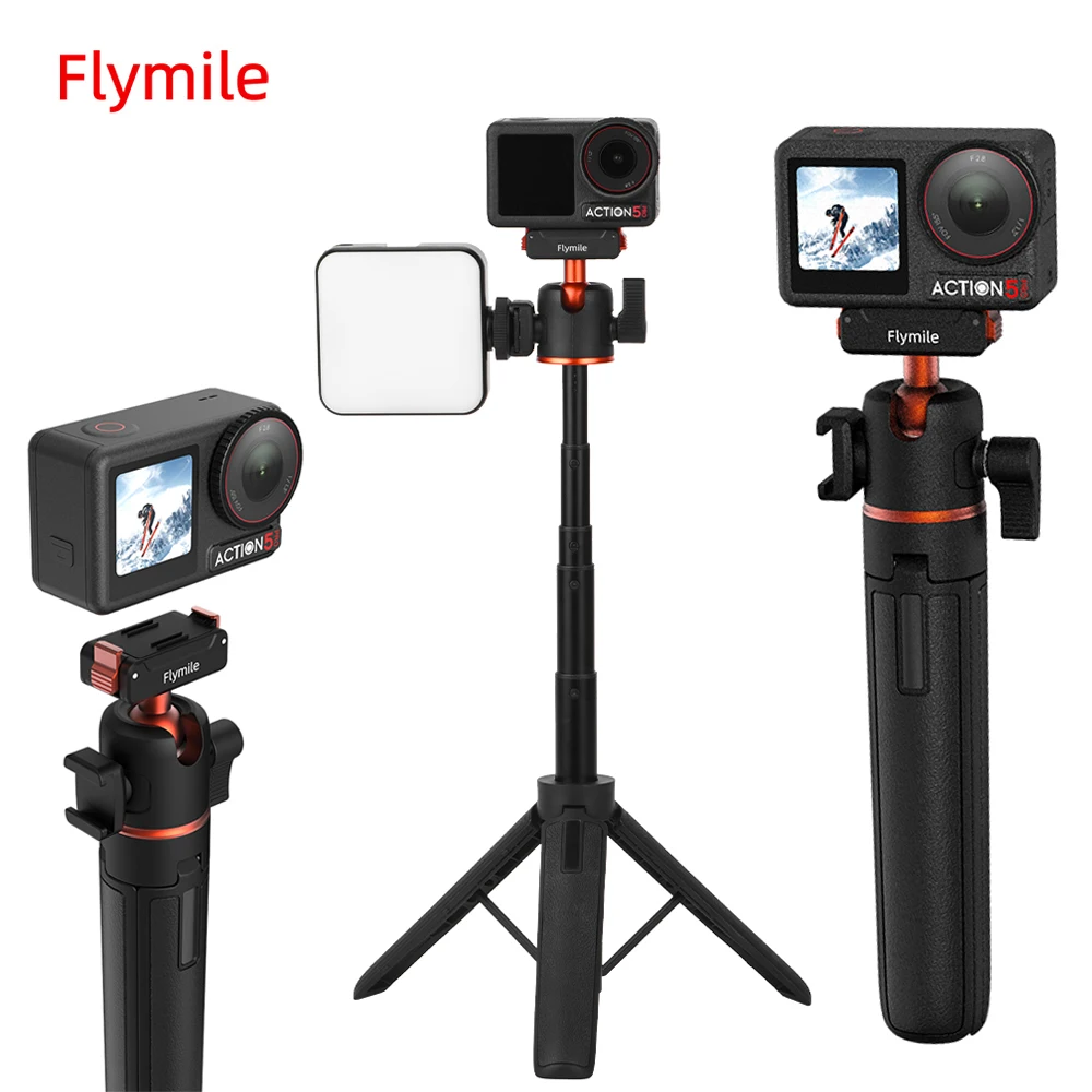 

Быстросъемный штатив Flymile Action 5 Pro, 21,25 дюйма, палка для селфи для DJI OSMO Action 4, ручка для аксессуаров с магнитным основанием
