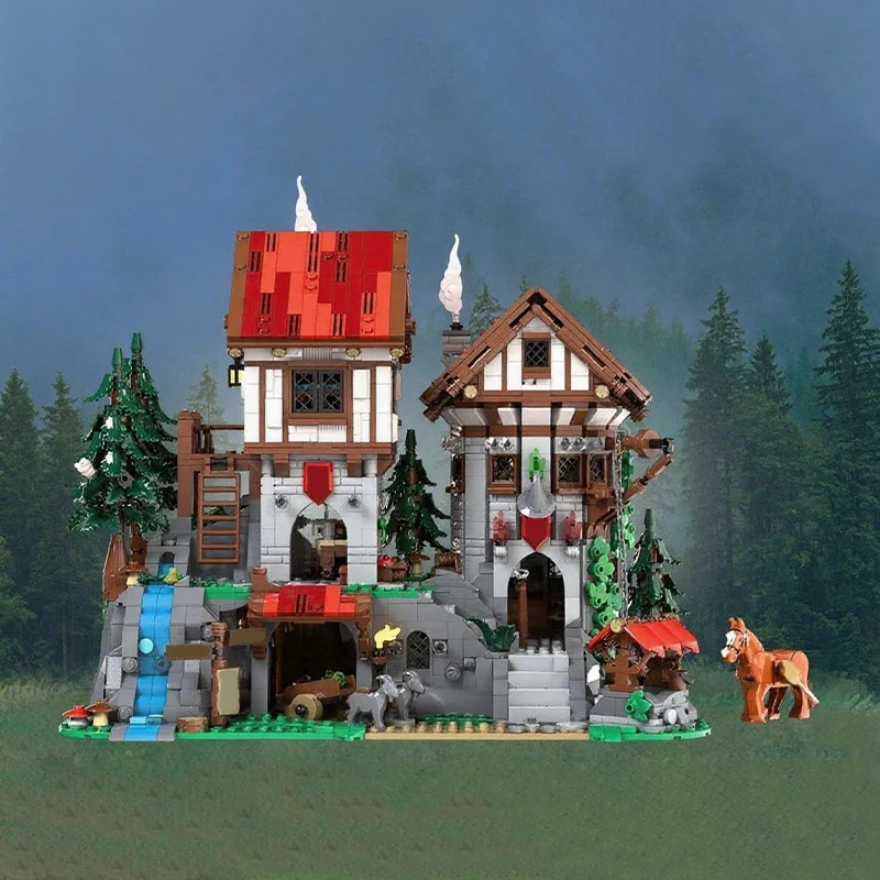 

2876 шт. MOC Crystal Keep Fantasy Castle, строительные блоки, сделай сам, сборка, развивающие игрушки, подарок для фанатов на магической тематике