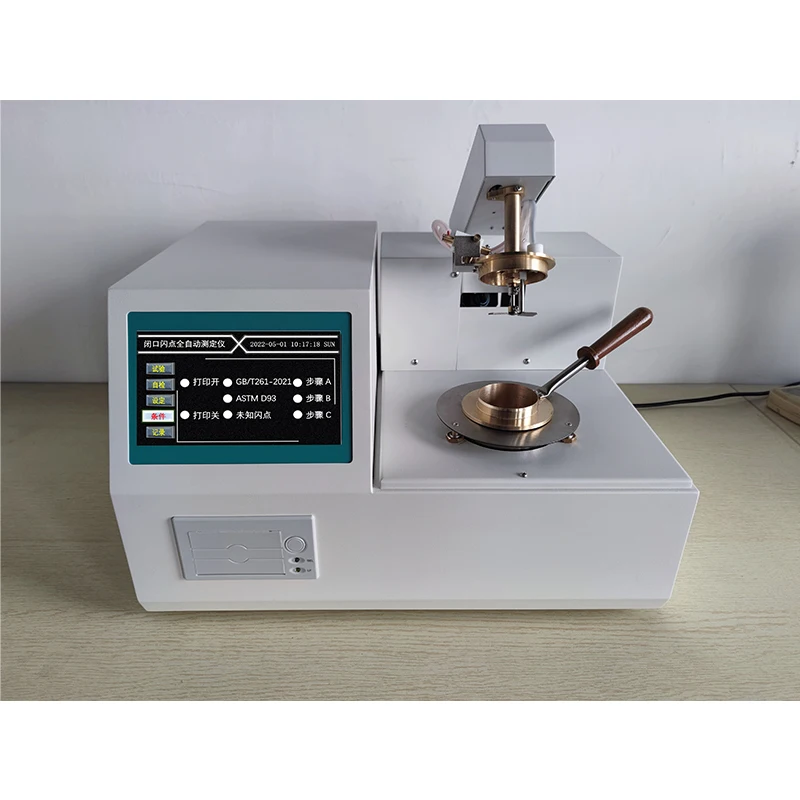 جهاز اختبار نقطة الفلاش الأوتوماتيكي بالكامل، شاشة تعمل باللمس، عملية سريعة، جهاز اختبار محول الكوب المفتوح