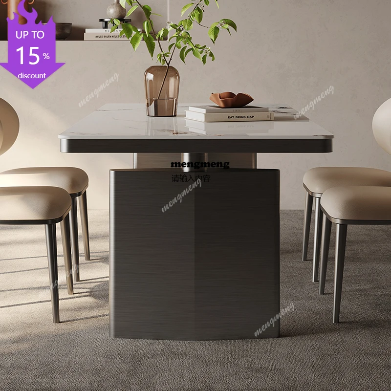 

N178 Italian High Quality Dining Table Light Luxury Modern Aesthetics Comfortable Designer Restaurant Table Muebles Home Furnitu