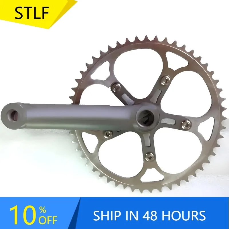 

STLF Titanium Bicycle Crankset Chain Ring 52T Crankarm 165/170/175/180mm Bicycle Crankset