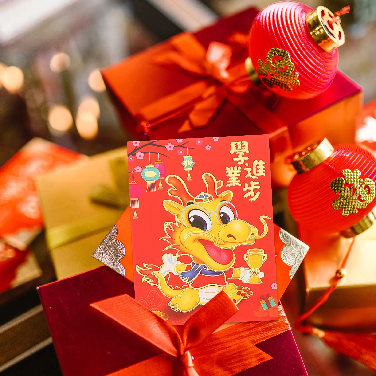 30Pcs Chinese New Year Red Envelopes Bright Creative Dragon Pattern Lucky Money Envelopes 2024 Spring Festival Gift Packets