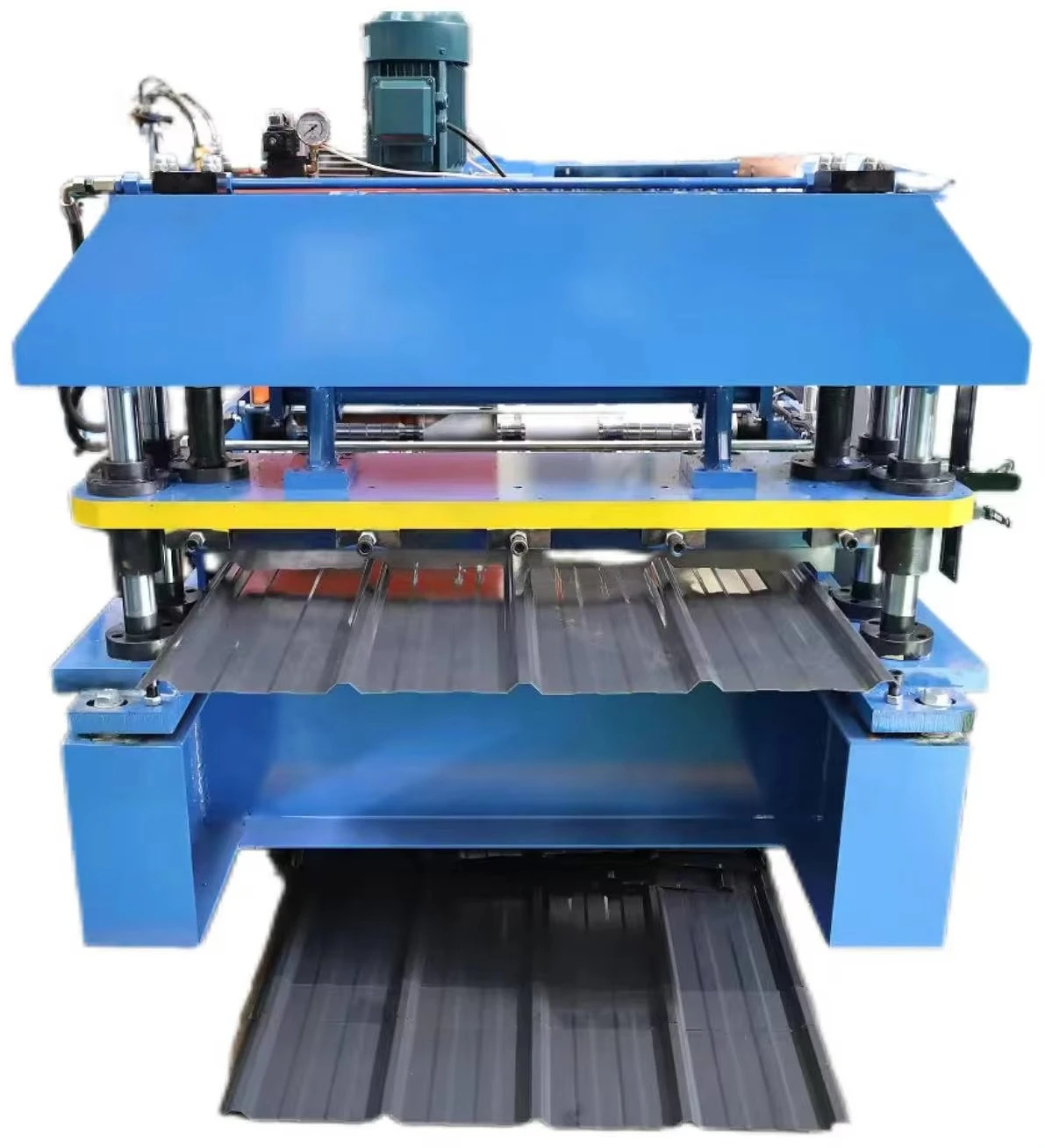 Colored Steel Roof Tile Forming & Press Machine with PLC Control Motor & Pump High Productivity