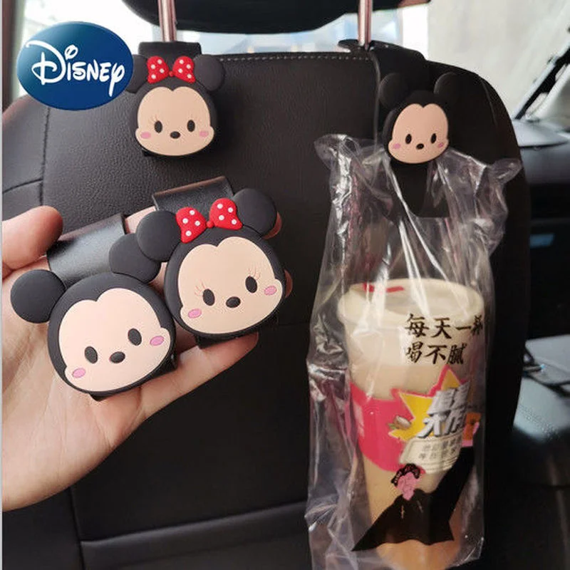 

Disney Mickey Mouse Hook for Car Seat Back Hook Hidden Multi-function Storage Practical Rear Row Cute Small Hook Car Supplies