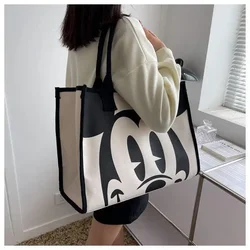 Disney Mickey Women's Shoulder Bags Luxury Brand Cartoon Women's Bag Large Capacity Fashion Tote Bag Shopping Bag