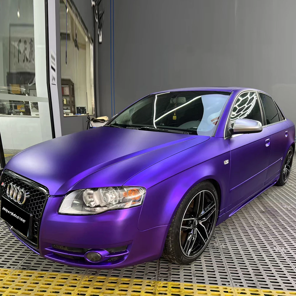 Oxide Dusk Purple Plastic Wrap For Cars Ultral Matte Metal Flake Vinyl Wrap Auto Vinyl