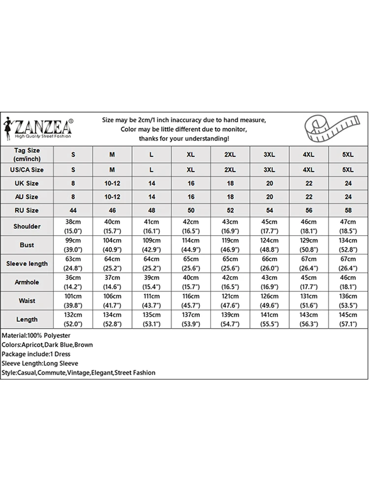 ZANZEA Women Dress Long Sleeve Elegant OL Work Sundress 2025 Fashion Casual Loose Vestido Solid Color Elegant A-Line Party Robe