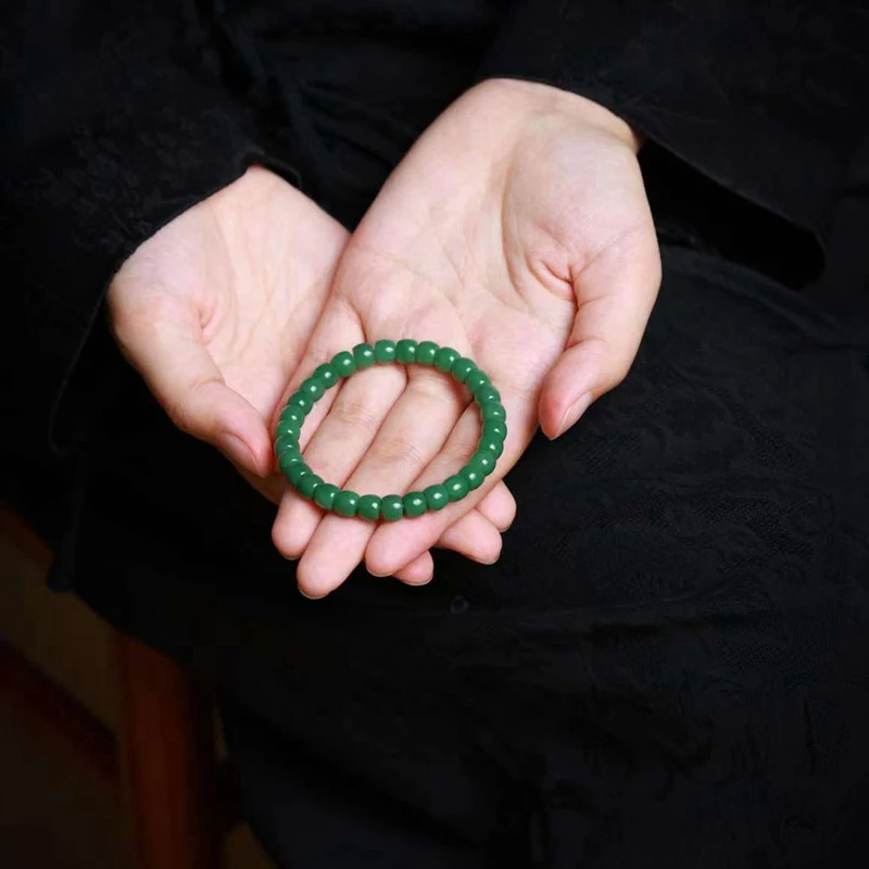 

Natural Hotan Russian Material Old Bracelet Women, Jade