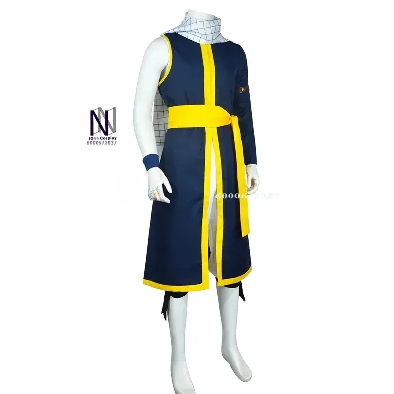 

DY20Anime Natsu Dragneel Cosplay Costume Wig Fairy Tail 100 Years Quest Salamander Uniform Stickers Scarf Halloween Party Men Wo