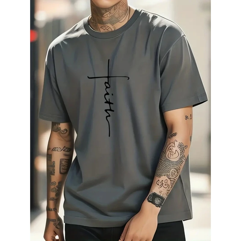 Summer Simple Men\'s T-Shirt Loose Breathable Tees 3d Print Short Sleeve Top Daily Casual Male Clothing Oversized T-Shirt For Men