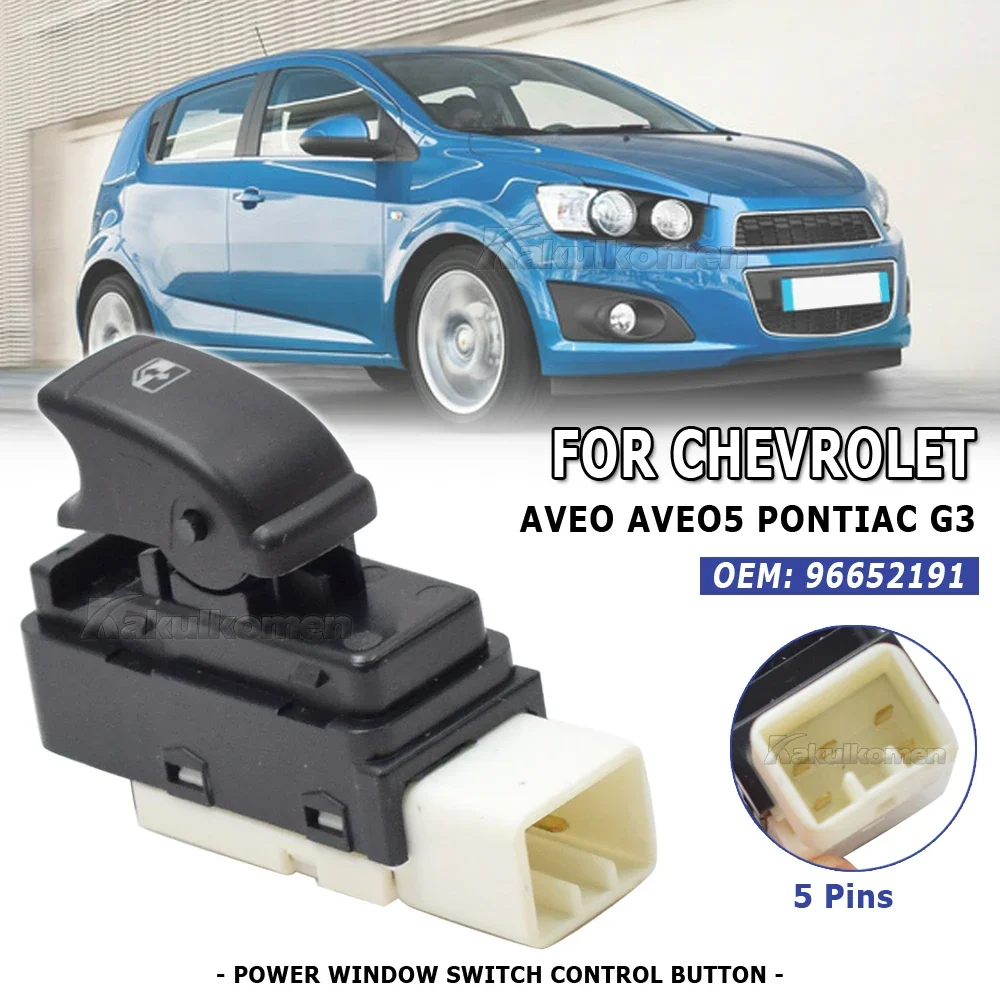 Electric Side Window Switch Power Control Button Door For Chevrolet Aveo Aveo5 Pontiac G3 OE# 96652191 Car Accessories