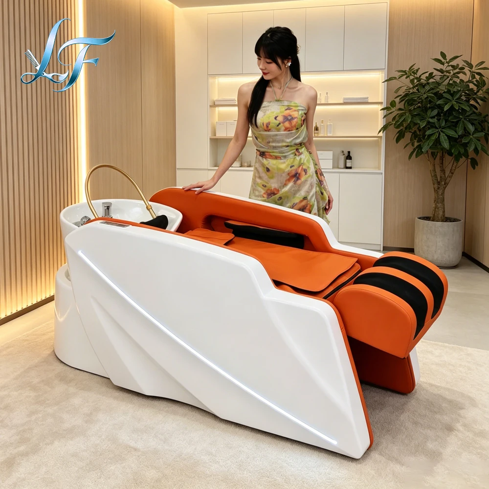 Professional Hair Salon Shampoo Chair Washbasin Steam Water Circulation Durable Commercial Hair Washing Beauty Furnishing