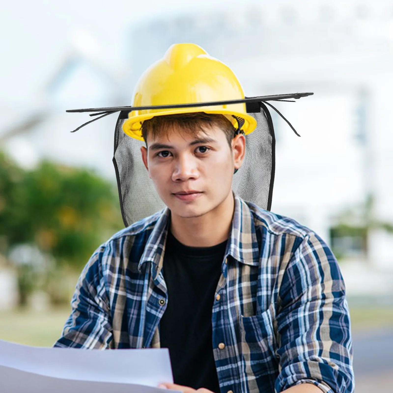 

2Pcs Hard Hat Sunshade Breathable Mesh Full Brim Construction Site Sun Protection Work Visor Accessories Hard Hat Sun Shade