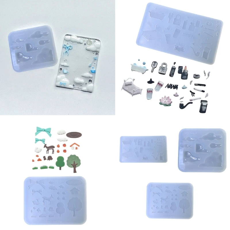 Silicone Candy and Chocolate Molds Flexible Fondant Forms Hand-Making Supplies Suitable for Baking and Crafting