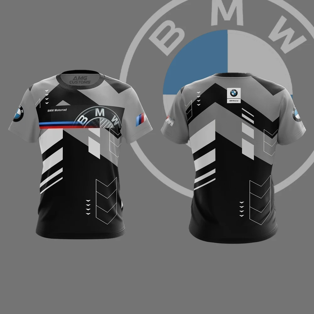 

2025 Summer New BMW Motosport 3D Printed Outdoor Sports Quick drying Breathable Cycling Wear T-shirt Men's Top