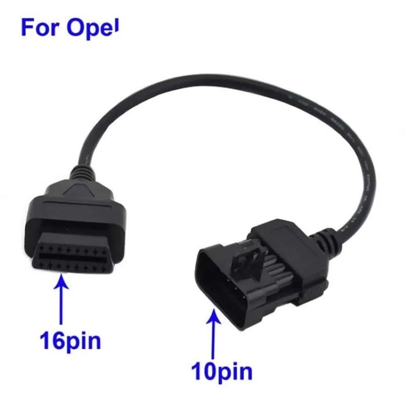 2024 For Opel Obd1 10 Pin To Obd2 16 Pin Stecker Diagnose Adapter Obd Cable