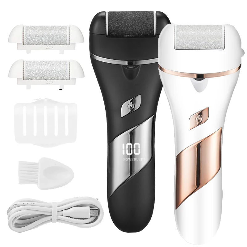 Máquina removedora de calos elétrica recarregável, dispositivo de pedicure, ferramentas de cuidados com os pés, pés para calcanhares, remoção de pele dura morta