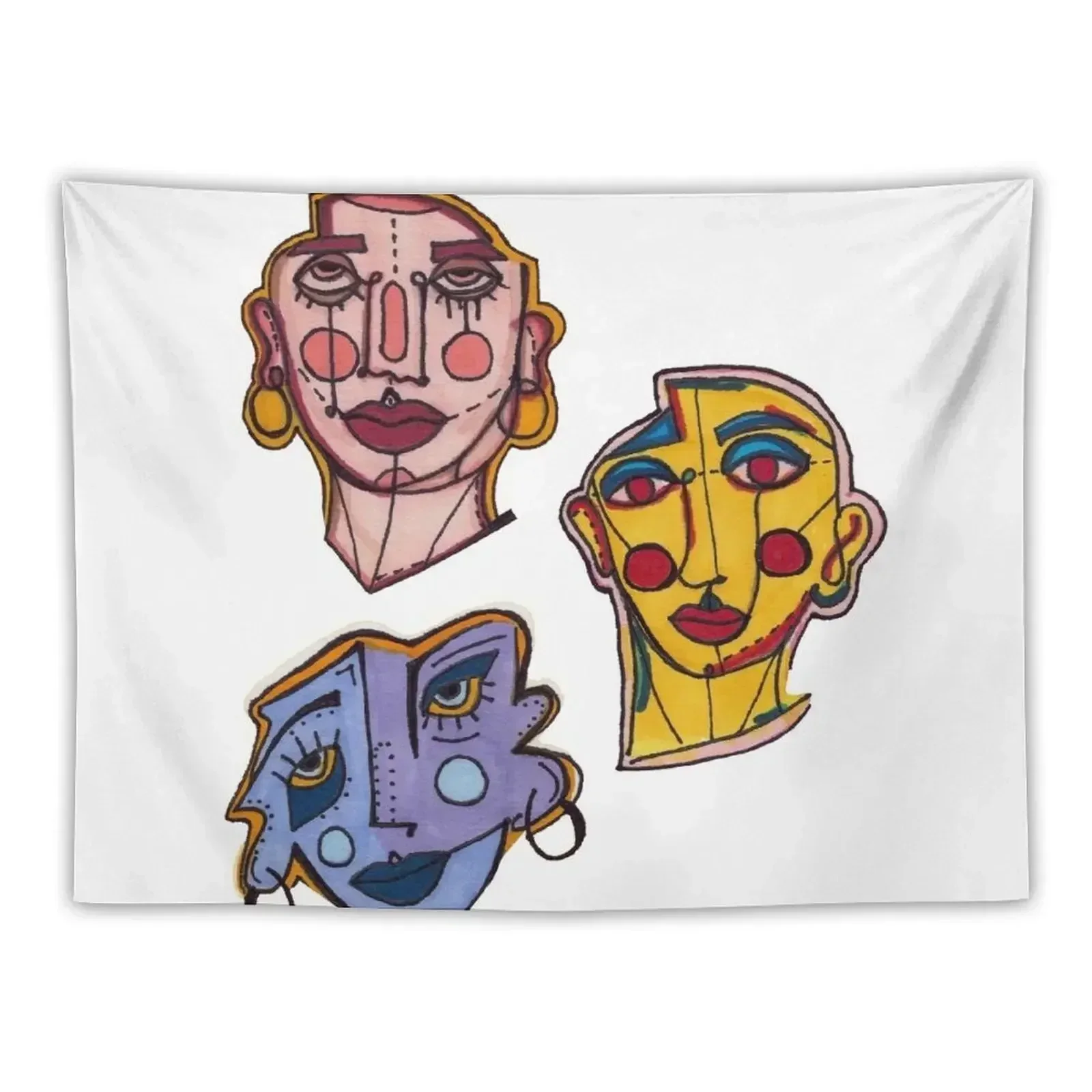 

FACES Tapestry Decoration Room On The Wall Bedroom Deco Tapestry