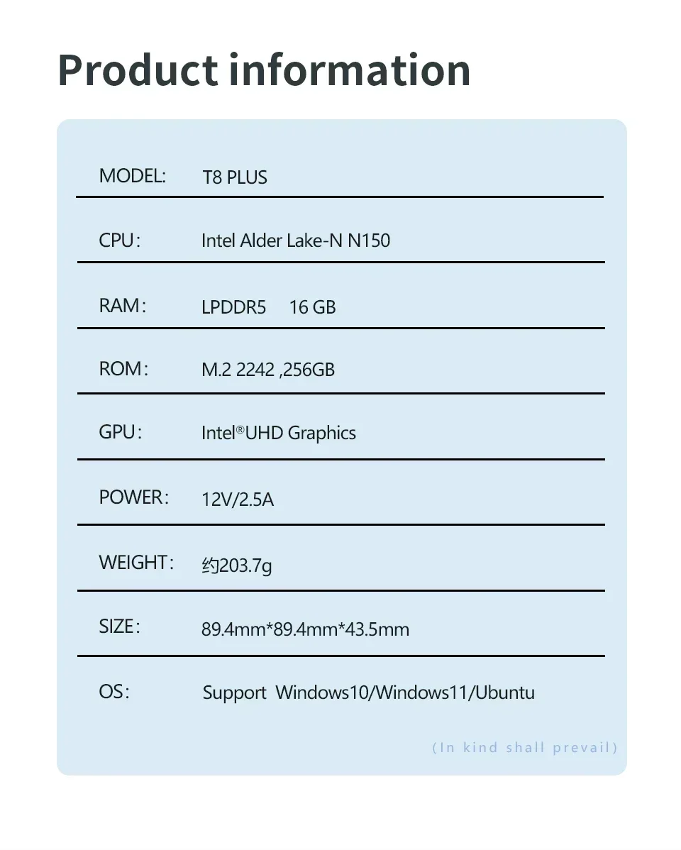 SZBOX T8 Plus Twin Lake N150 كمبيوتر صغير Windows 11 Pro LPDDR5 8GB/16GB 512GB SSD WIFI5 BT4.2 كمبيوتر ألعاب مكتبي لسطح المكتب #4