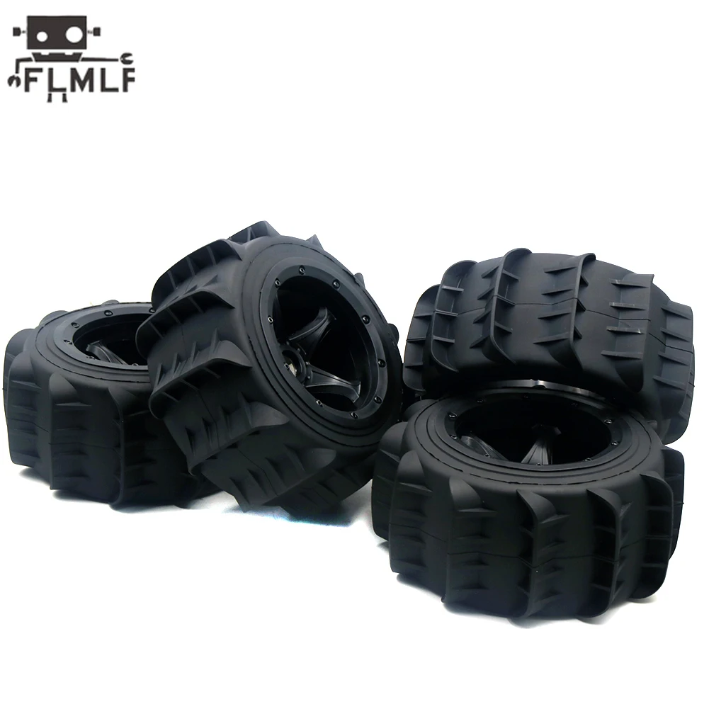 Rc Car Front Rear Same Desert Wheels Tires 4pcs/Set Fit 1/5 HPI ROFUN ROVAN KM BAJA 5B 5T 5SC Kraton 8s Losi DBXL-E 2.0 Parts