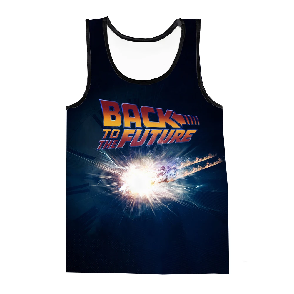Back to the Future Tank Tops Movie 3D Print Streetwear Men\'s Fashion Oversized Sleeveless Tank Top Fitness Gym Vest Man Clothing