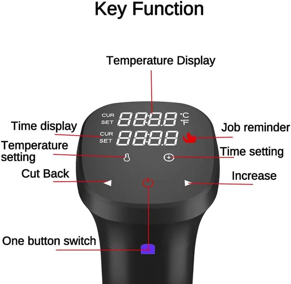 Sous Vide Machine Precision Cooker for Meat Ultra-quiet Immersion Circulators LCD Touch Screen And Digital Timer Kitchen Gadgets