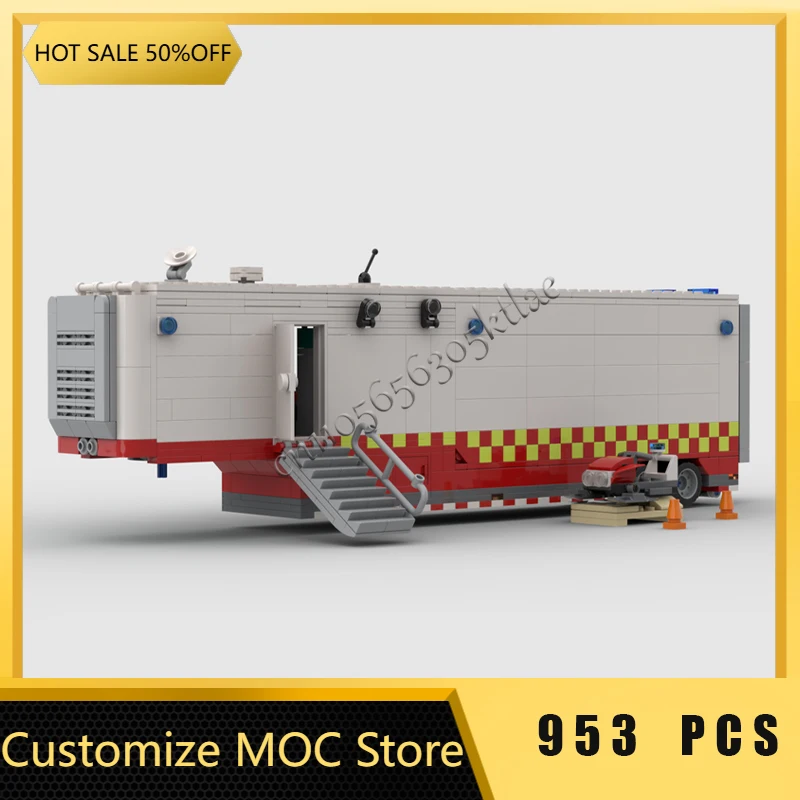 

953 PCS High Tech City Luxury Search Rescue Trailer Model Building Blocks Technology Assembly Bricks Diy Toy Kids Surprise Gift