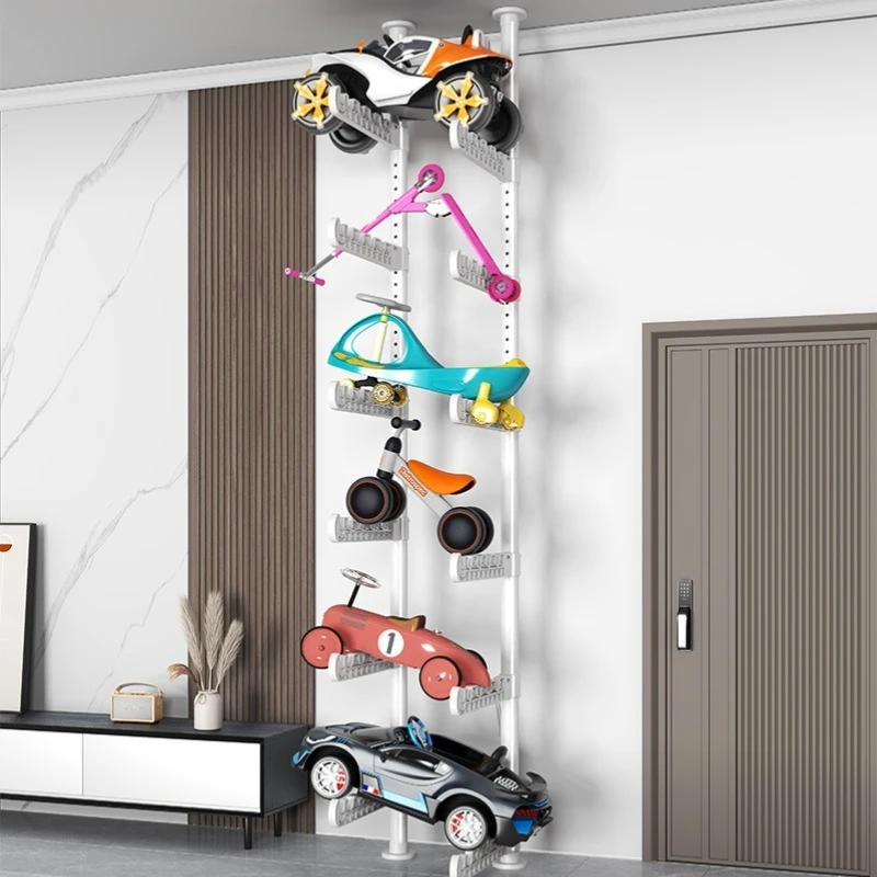 Standing Children Toys Storage Rack Organization Multi Layer Living Room Storage Rack Kid Skateboard Bicycle Racks Home Use