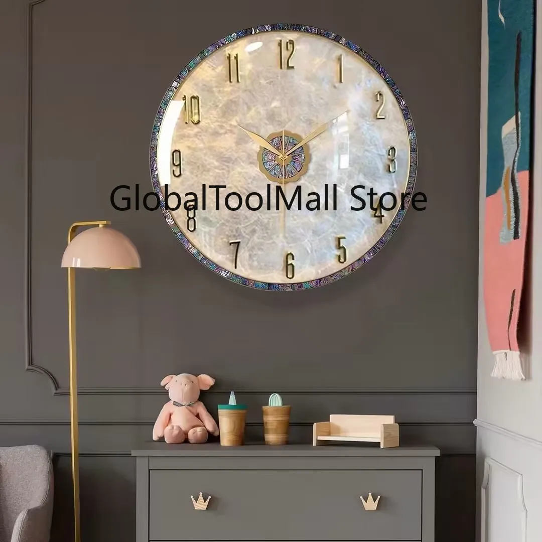 LighShell Wall Clock 2025 High-end Sense Creative Wall Clock Hanging on the Living Room High-end Atmosphere 36cm