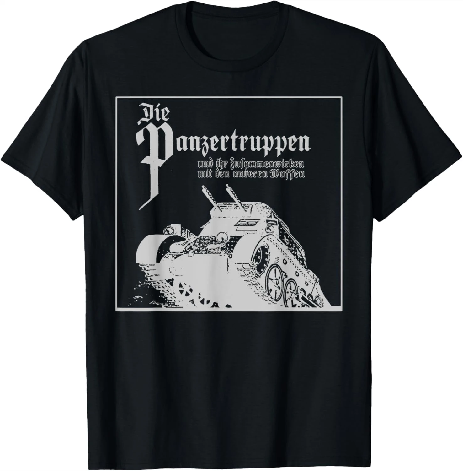Pre  Panzer 1 Pro Tank Propaganda Art design-100% cotton summer O-neck short sleeve printed men's T-shirt.