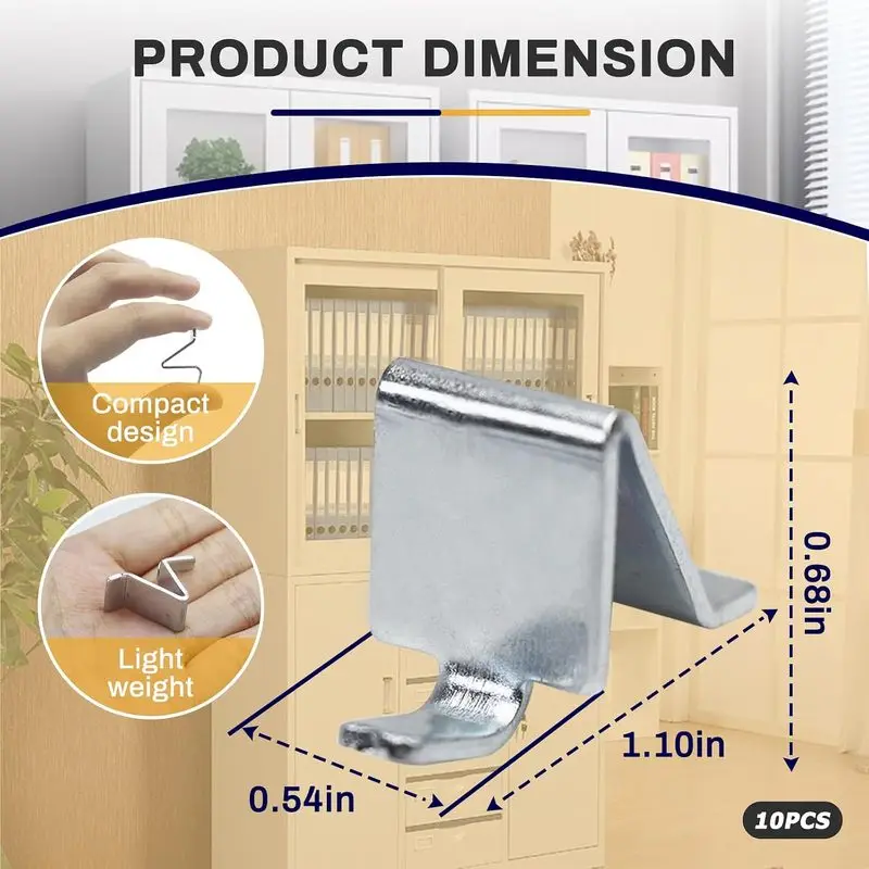 10-Pack Shelf Clips Compatible with Sandusky Metal Cabinets - Fits for Most Kinds of Metal cabinets,hj