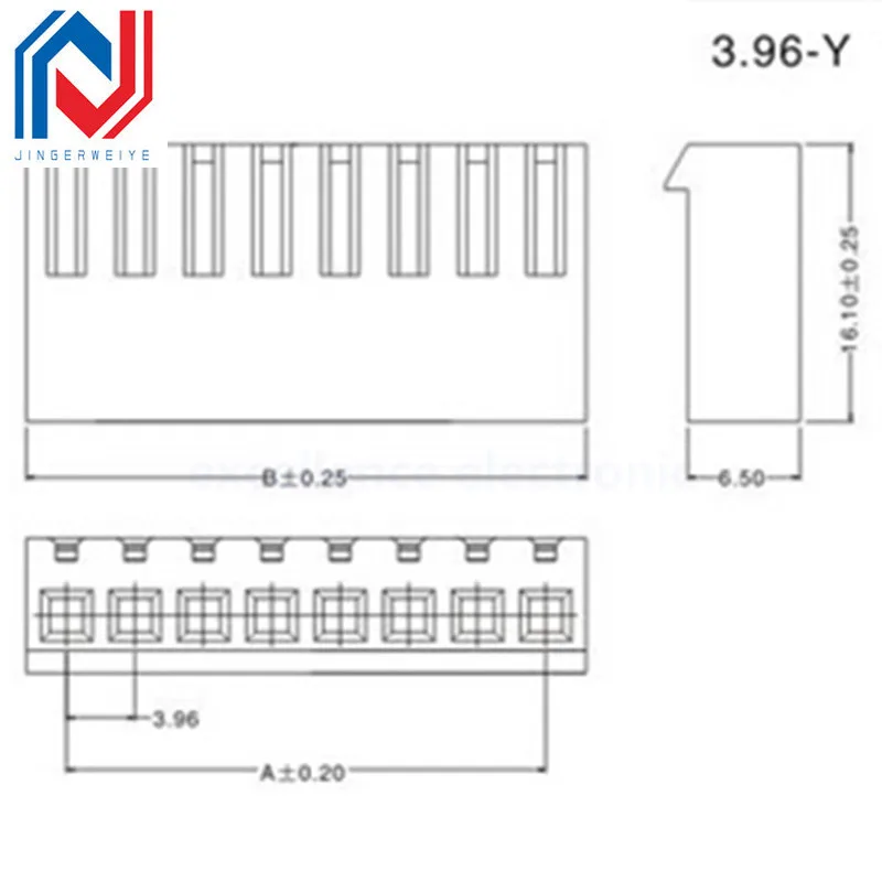 5Pcs/lot CH3.96mm 2/3/4/5/6/7/8/9/10 Pin 3.96mm Female Housing Plug Connector with Wire 22AWG 10-30cm Single Head Tinned Cable